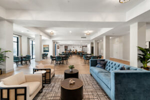 Luxurious community lounge area high raise atx