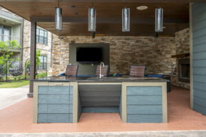 multifamily clubhouse and outdoor furniture